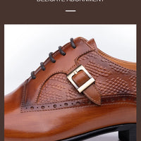 YAOLIDA Prestige Oxford – Chaussures Homme Cuir Véritable Mariage; Business