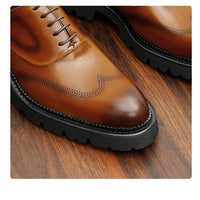 "Oxford Classico – Chaussures Homme en Cuir Véritable 4 cm Élégance Britannique"