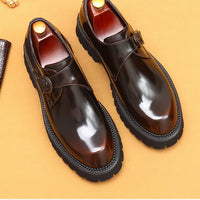 Men's Oxford & Derby - British Genuine Leather Shoes, Thick Sole, Elegant Business & Casual