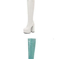 Bottes Femme Grande Taille à Talon Épais et Plateforme – FANAN AYY-A8-13 | Bottes Genou Élégantes & Sexy Automne