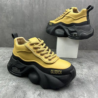 COZOK, Baskets pour hommes style designer 2025 – Sneakers à semelle épaisse confortables, mode décontractée automne/hiver, chaussures de sport tendance
