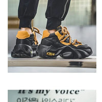 chaussures pour hommes style designer – Baskets à plateforme épaisse, confortables et tendance