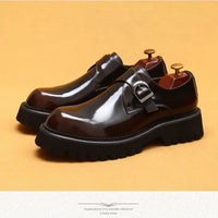 Men's Oxford & Derby - British Genuine Leather Shoes, Thick Sole, Elegant Business & Casual
