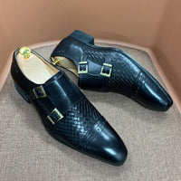DANIEL WAFER – Men's Monk Strap Genuine Leather Shoes