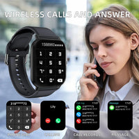 Montre connectée LAXASFIT 1,73” – Smartwatch unisexe avec cadrans personnalisables, suivi santé, Bluetooth, appels et notifications, compatible Android & iOS