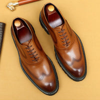 "Oxford Classico – Chaussures Homme en Cuir Véritable 4 cm Élégance Britannique"