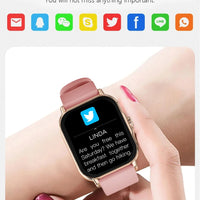 Montre connectée LAXASFIT 1,73” – Smartwatch unisexe avec cadrans personnalisables, suivi santé, Bluetooth, appels et notifications, compatible Android & iOS