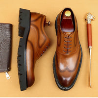 "Oxford Classico – Chaussures Homme en Cuir Véritable 4 cm Élégance Britannique"