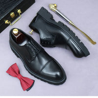XXCZDOU, Chaussures Homme Rétro 2025 – Cuir Véritable de Luxe, Handmade, Style Britannique Élégant, Plateforme Confortable – Idéal Mariage & Soirée