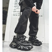 chaussures pour hommes style designer – Baskets à plateforme épaisse, confortables et tendance
