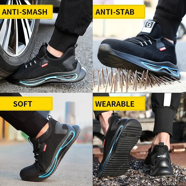 GUYISA Safety Sneakers – Steel Toe Cap, Comfort and Protection