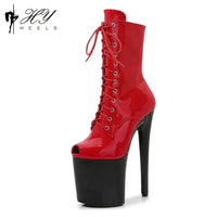 Boots d’été femme – Talon court, perforées et style Peep Toe