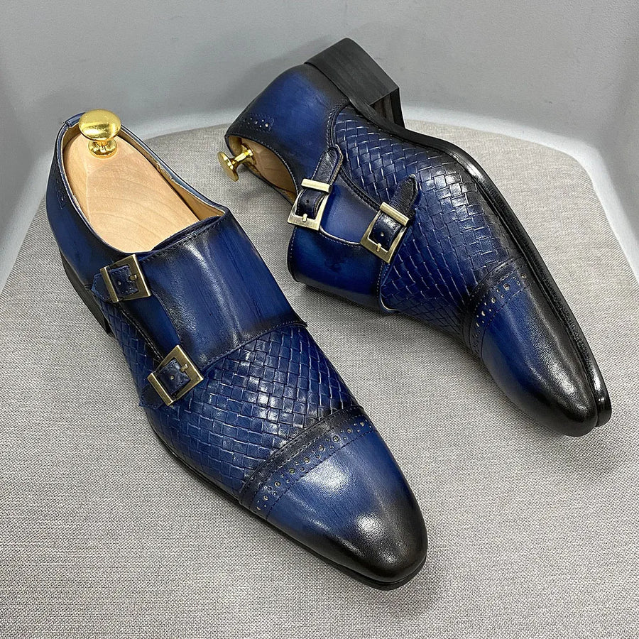 DANIEL WAFER – Men's Monk Strap Genuine Leather Shoes