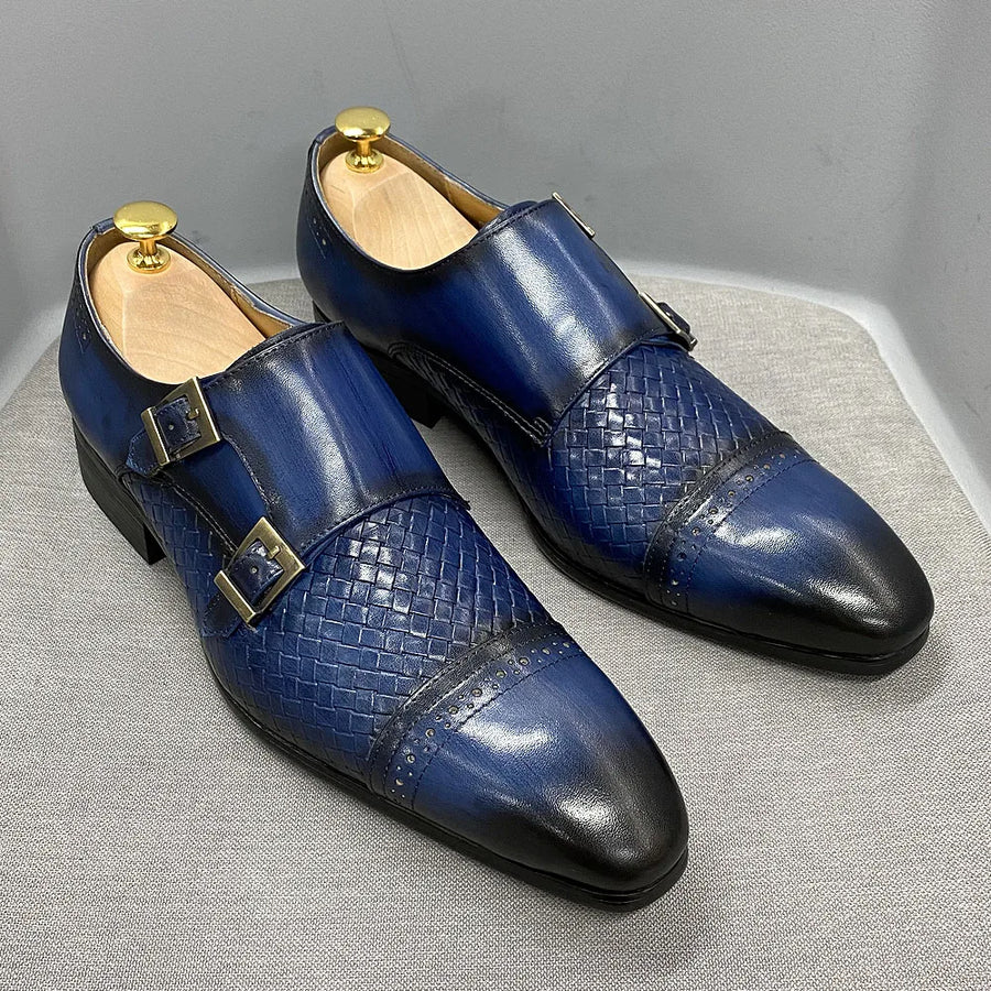 DANIEL WAFER – Men's Monk Strap Genuine Leather Shoes