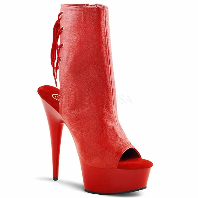 Chaussures été femme – Talon 15 cm, bout ouvert, lacets et design coloré