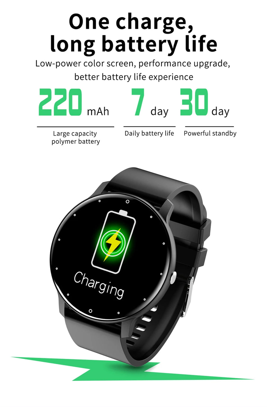 LIGE BW0223™ – Montre Connectée Sport; Santé Homme/Femme