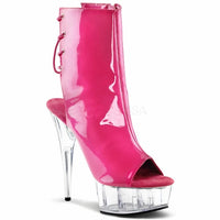 Chaussures été femme – Talon 15 cm, bout ouvert, lacets et design coloré