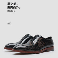 Fonleader Oxford – Men's Genuine Leather Engraved Shoes