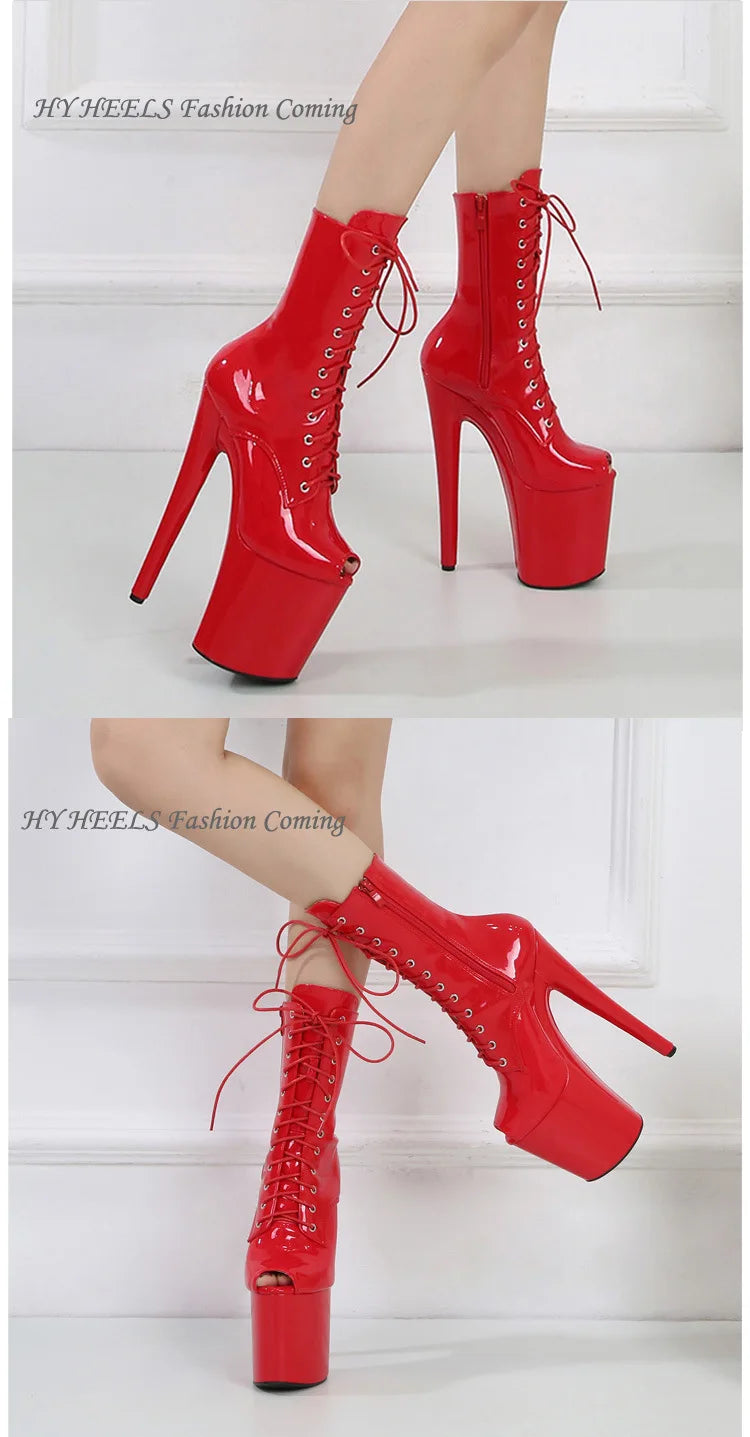 Boots d’été femme – Talon court, perforées et style Peep Toe