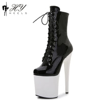 Boots d’été femme – Talon court, perforées et style Peep Toe