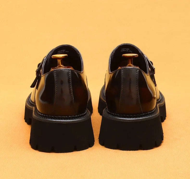 Luxury Italian Patent Leather Men's Oxford Shoes - Hand-Leather, Elegant & Comfortable Wedding & Business Shoes