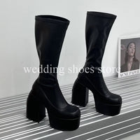 Bottes femme à talon 16 cm – Hautes, étanches et sexy