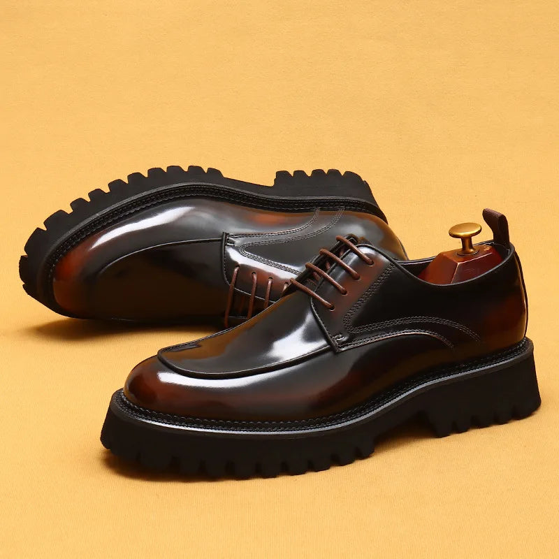 ASTON M. JAZZ – Men's Genuine Leather Oxford Shoes, Italian