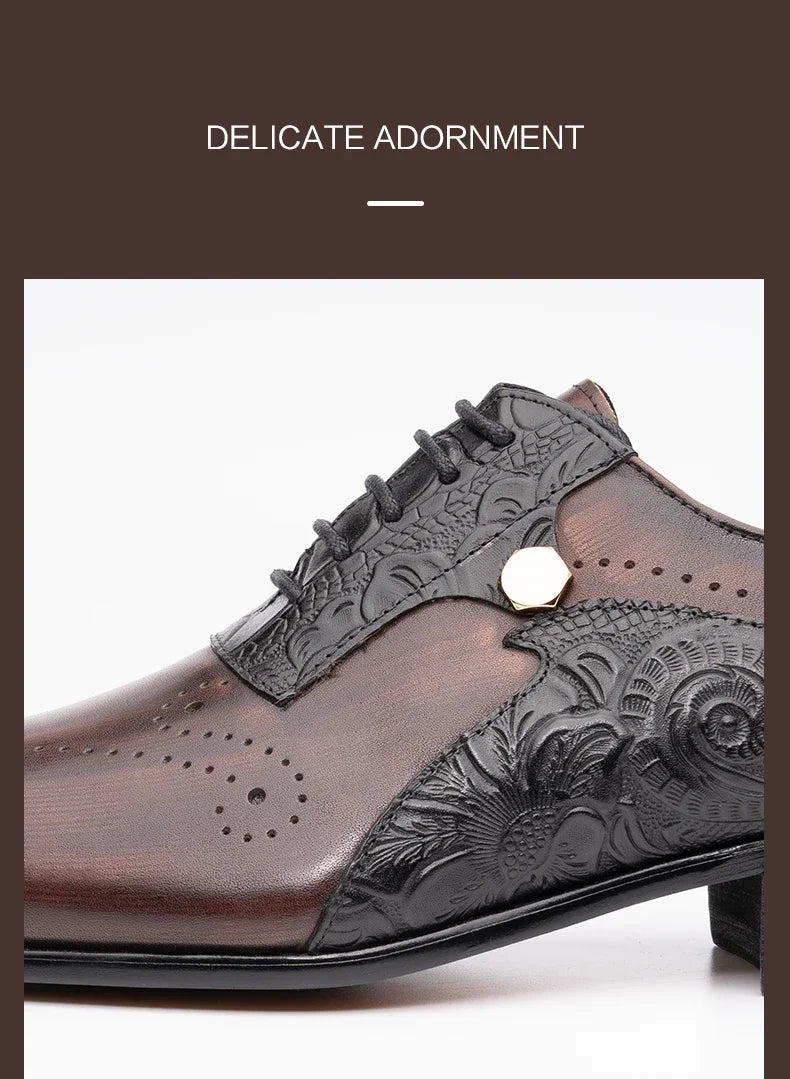 ASIMAYA Luxury Brogue – Genuine Leather Men's Shoes