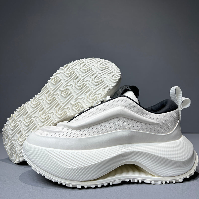 EuroLift – Men's Leather Sneakers with Thick Sole