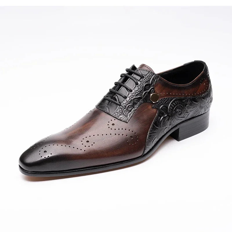 ASIMAYA Luxury Brogue – Genuine Leather Men's Shoes