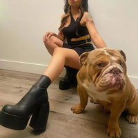 Bottes sexy femme – Grande taille 35-48, talon bloc et solide