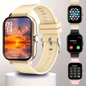 Montre connectée unisexe – Appels sans fil, notifications d’applications multiples, smartwatch sportive compatible iPhone et Android