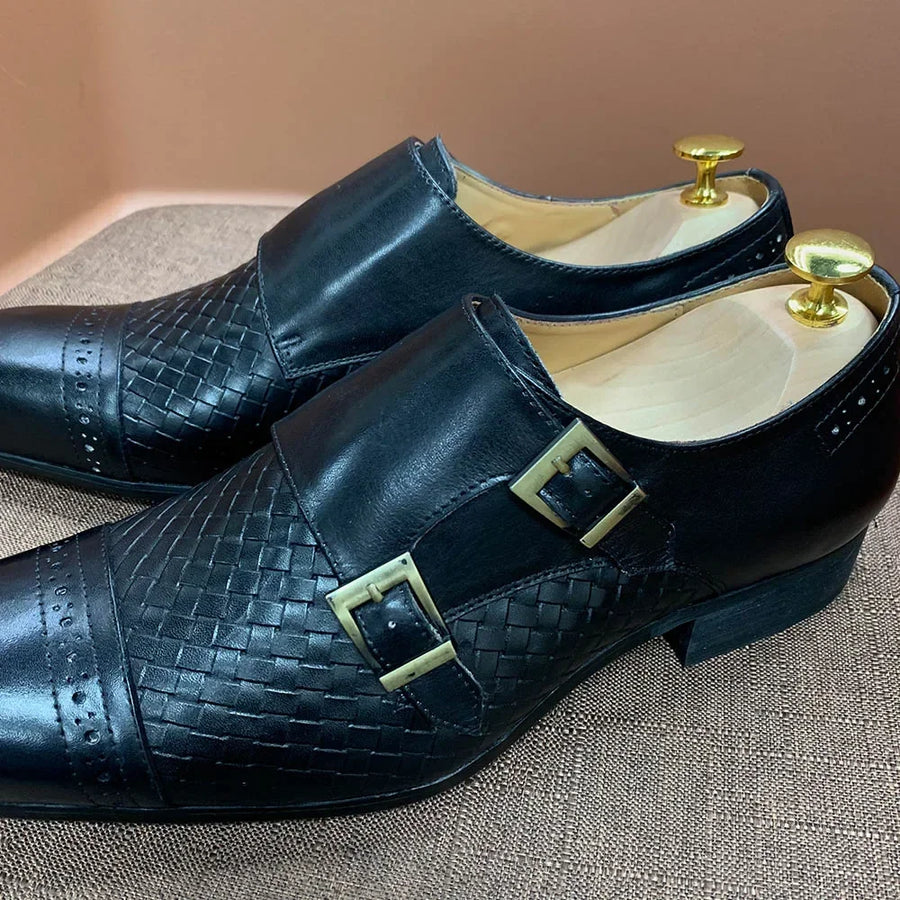 DANIEL WAFER – Men's Monk Strap Genuine Leather Shoes