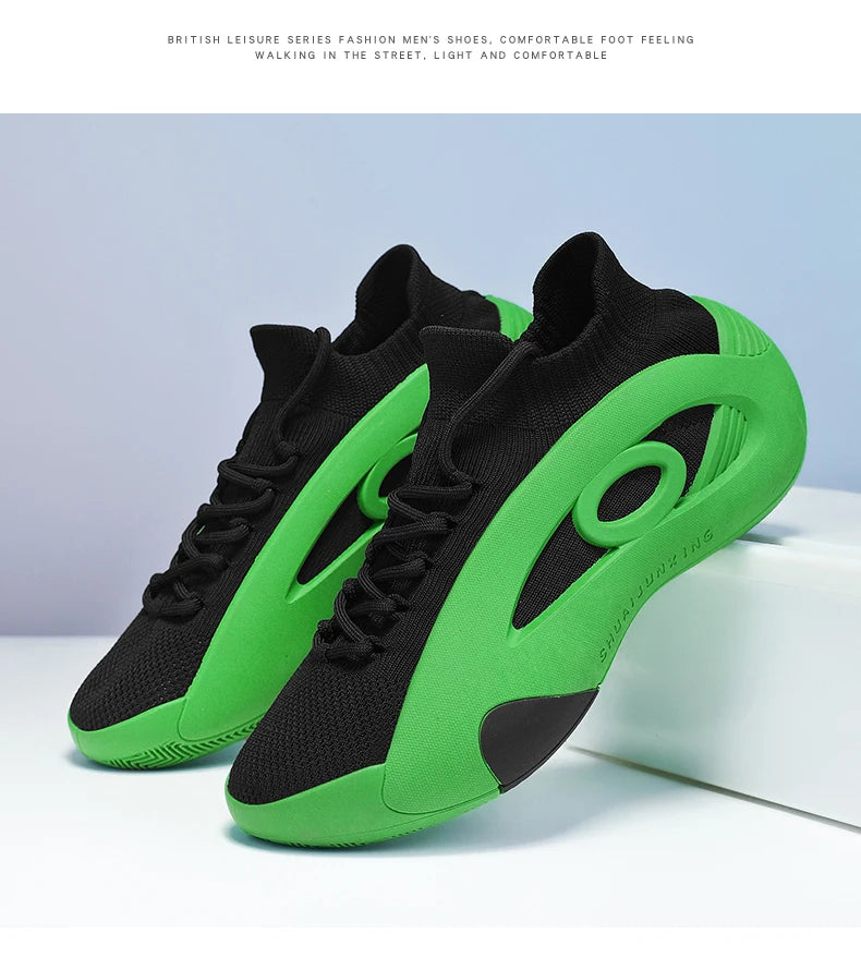 2025 Men's Lightweight Breathable Basketball Shoes - Non-slip Wear-resistant Casual Sports Sneakers
