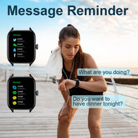 LAXASFIT™ 2.01’’ – Smartwatch Connectée Santé, Homme/Femme