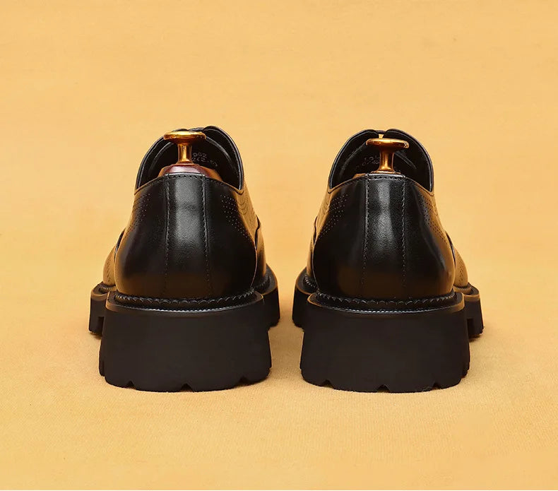 Oxford Classico – Men's Genuine Leather Shoes 4 cm British Elegance