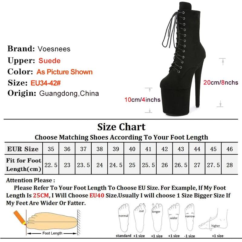 Bottines fetish femme – Talon super haut, style western, soirées et nightclub