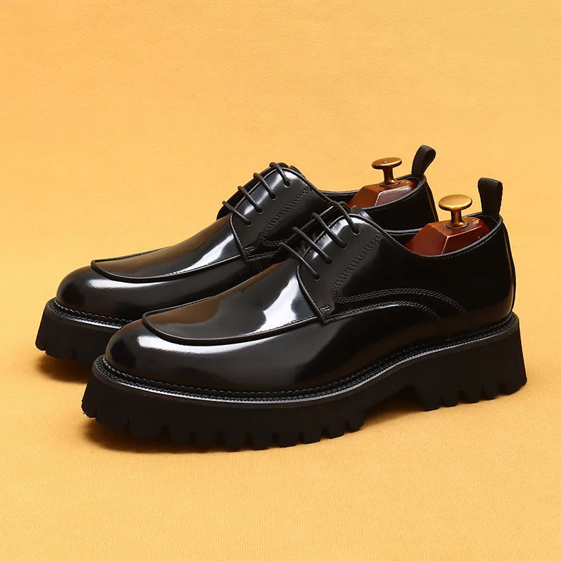 ASTON M. JAZZ – Men's Genuine Leather Oxford Shoes, Italian