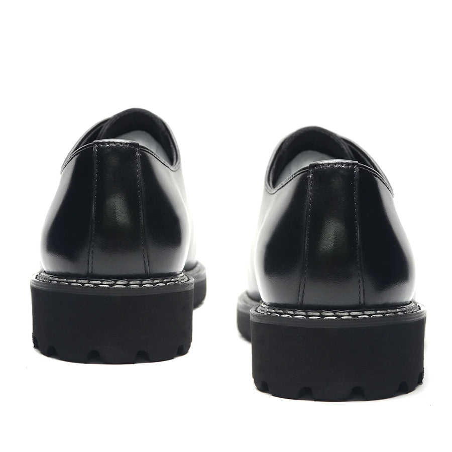 Stylish Men's Oxford - Genuine Leather Sneakers in Black, High Quality for Office, Business and Social Occasions
