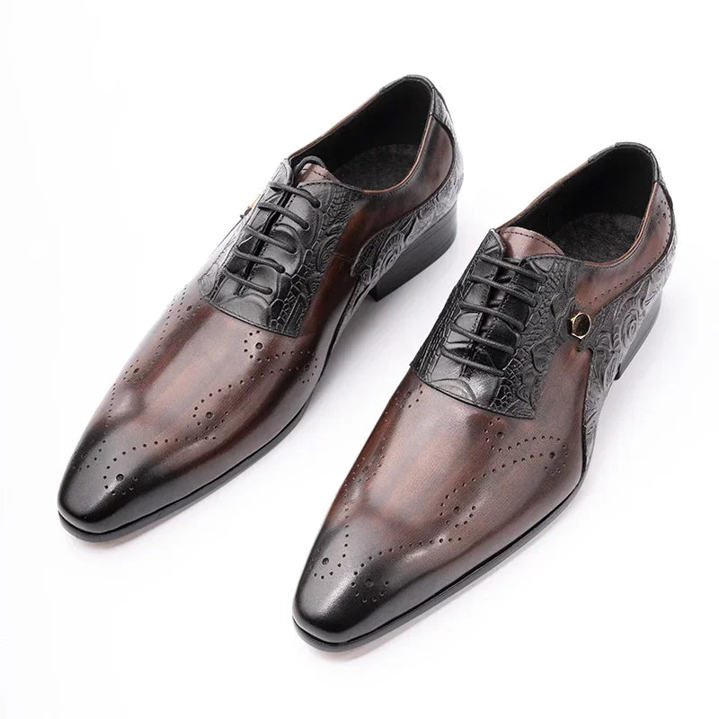 ASIMAYA Luxury Brogue – Genuine Leather Men's Shoes