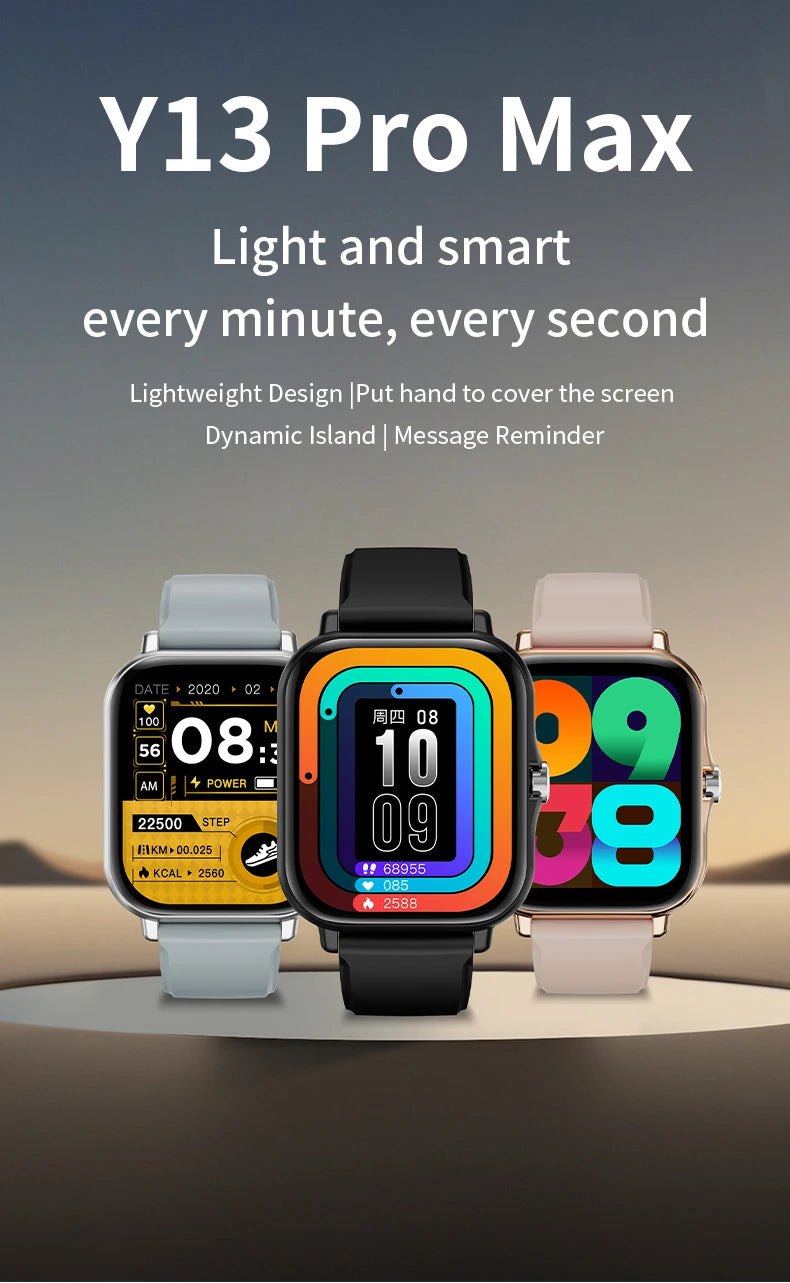 Montre Bluetooth, LAXASFIT Y13 Pro Max – Smartwatch Connectée 1.85’’