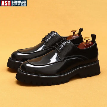 ASTON M. JAZZ – Chaussures Oxford Homme en Cuir Véritable, Italienne