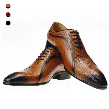 YOUYAZHUBU, Chaussures Homme en Cuir Véritable – Oxford Élégantes et Respirantes pour Bureau, Mariage et Occasions Formelles