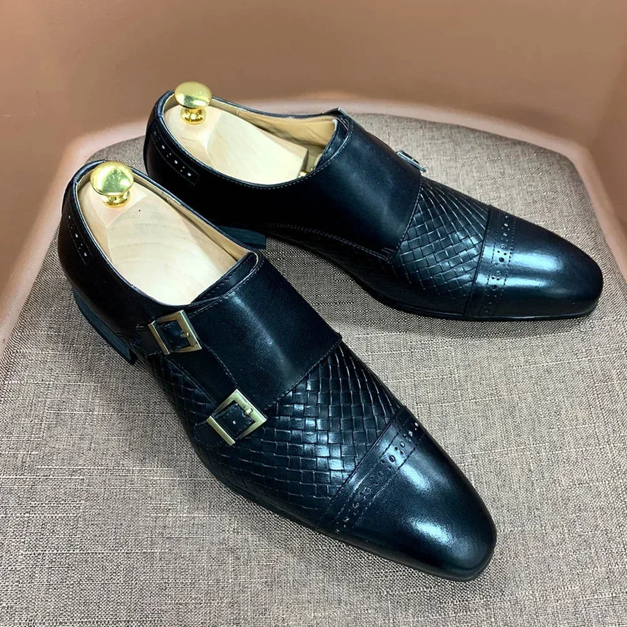 DANIEL WAFER – Men's Monk Strap Genuine Leather Shoes