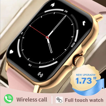 Montre connectée LAXASFIT 1,73” – Smartwatch unisexe avec cadrans personnalisables, suivi santé, Bluetooth, appels et notifications, compatible Android & iOS