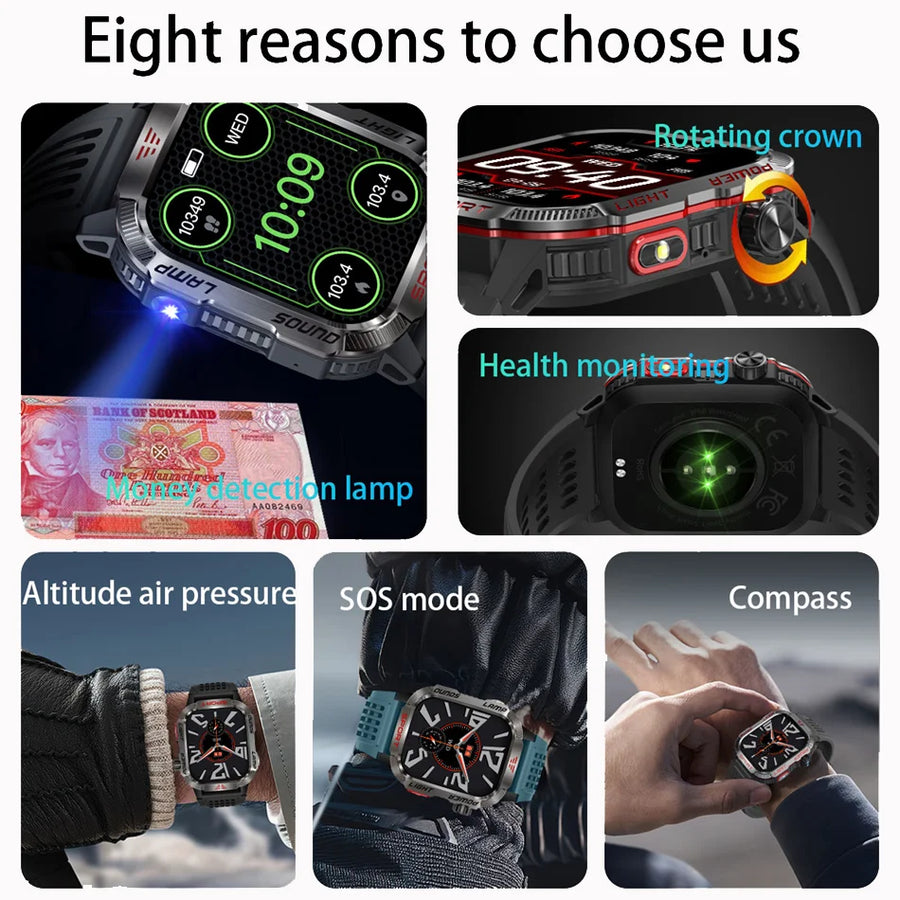 ChiBear Smartwatch Outdoor 2.01'' – Power & Adventure on the Wrist