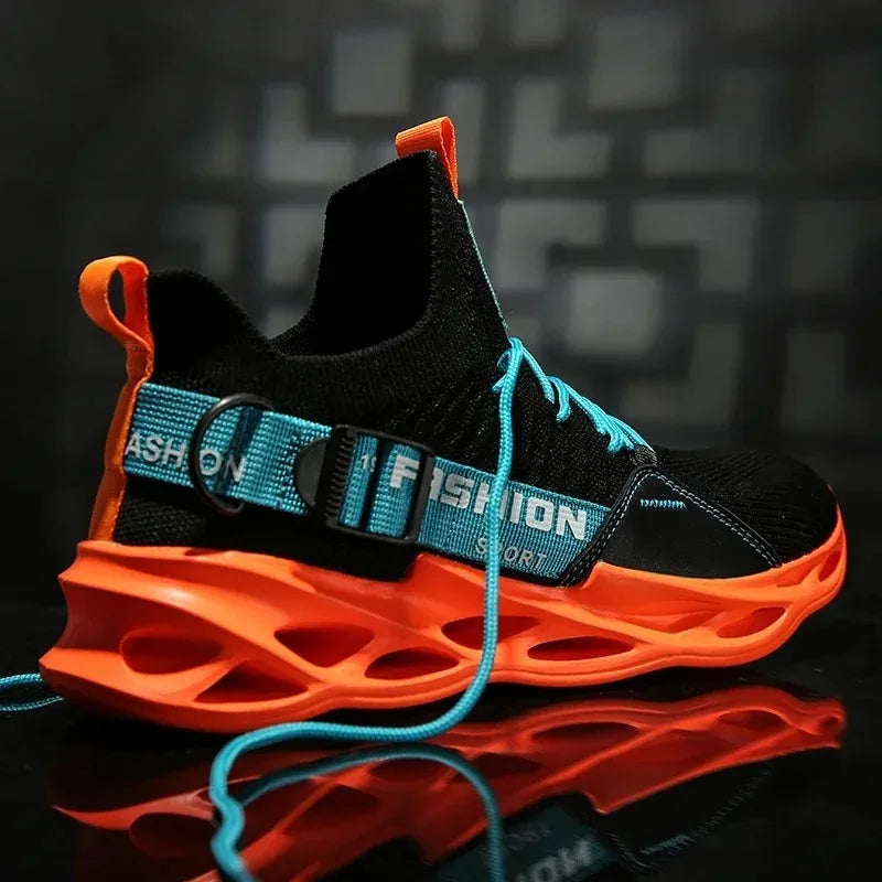 Men's Designer Style Sneakers - Comfortable Thick Sole Sneakers, Casual Fall/Winter Fashion