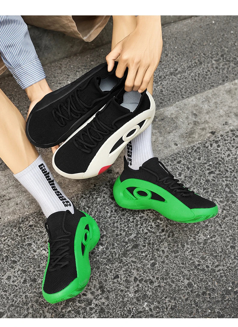 2025 Men's Lightweight Breathable Basketball Shoes - Non-slip Wear-resistant Casual Sports Sneakers