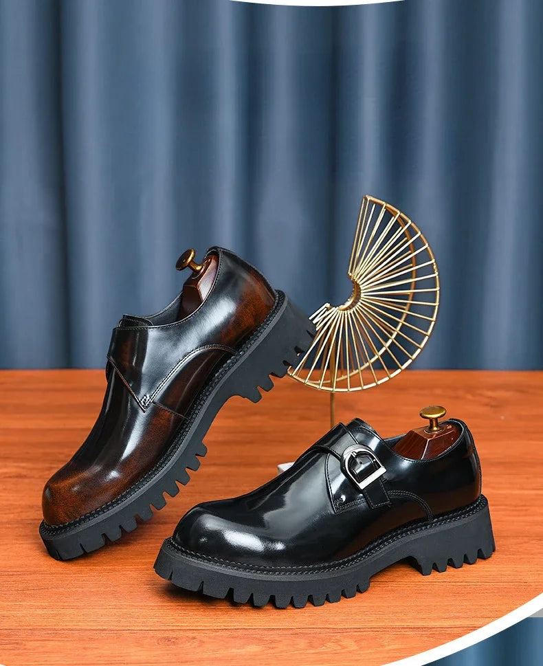 Luxury Italian Patent Leather Men's Oxford Shoes - Hand-Leather, Elegant & Comfortable Wedding & Business Shoes