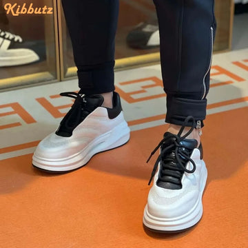 Baskets homme 2025 – Mesh et cuir, lacets, style casual